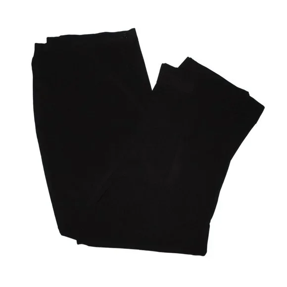 Maggie Barnes Plus Size 22W Black Dress Pants Cuffed Leg Hems - Picture 1 of 6